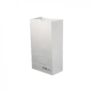 500 unidades. Pequeno saco de papel branco sem alças (18+11x34cm) | Ref: BP3BCO