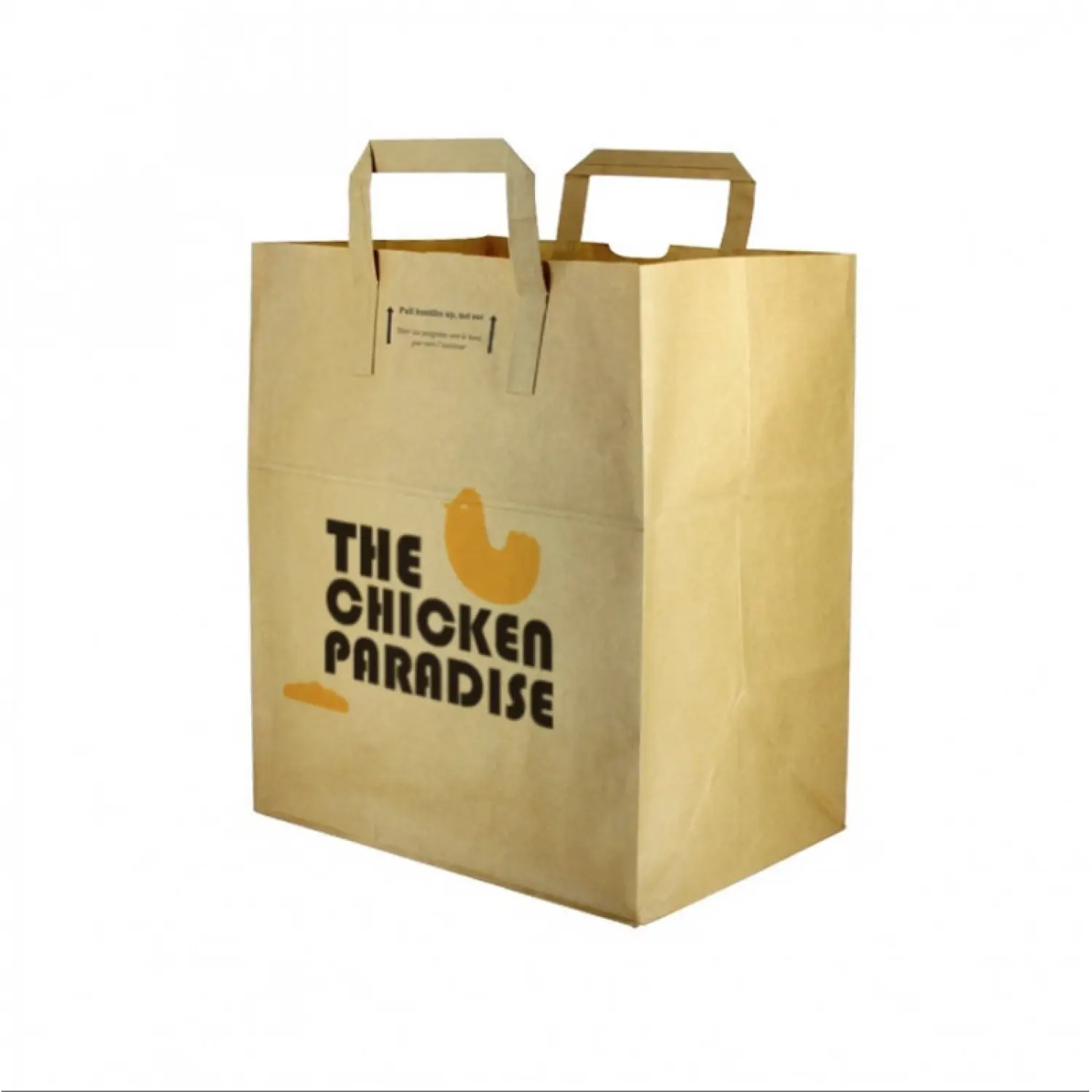 Bolsa Papel Kraft con asas (26+20x32cm)