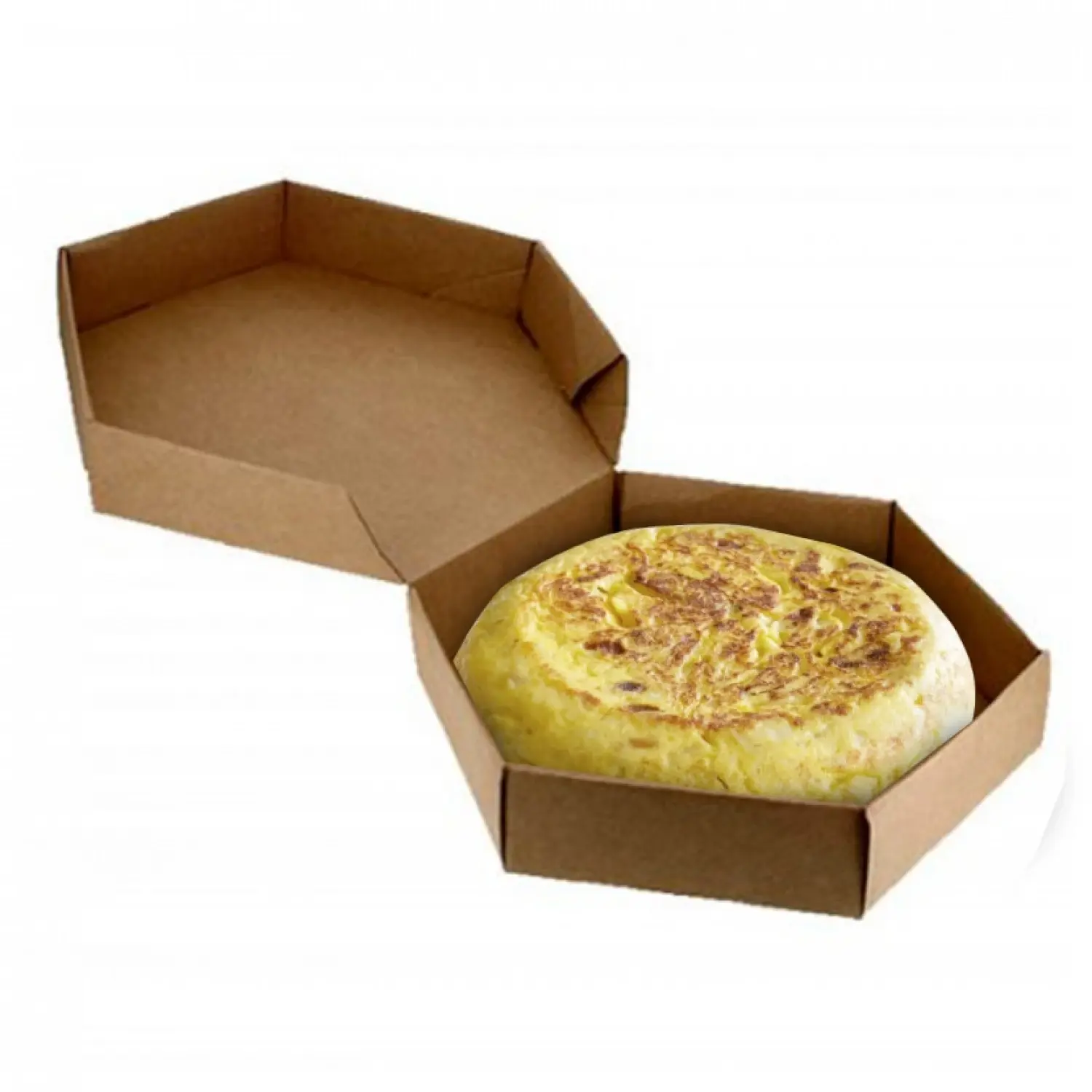 Cajas de cartón para tortilla grande kraft (26Ø