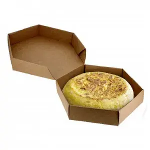 Cajas de cartón para tortilla grande kraft (26Ø