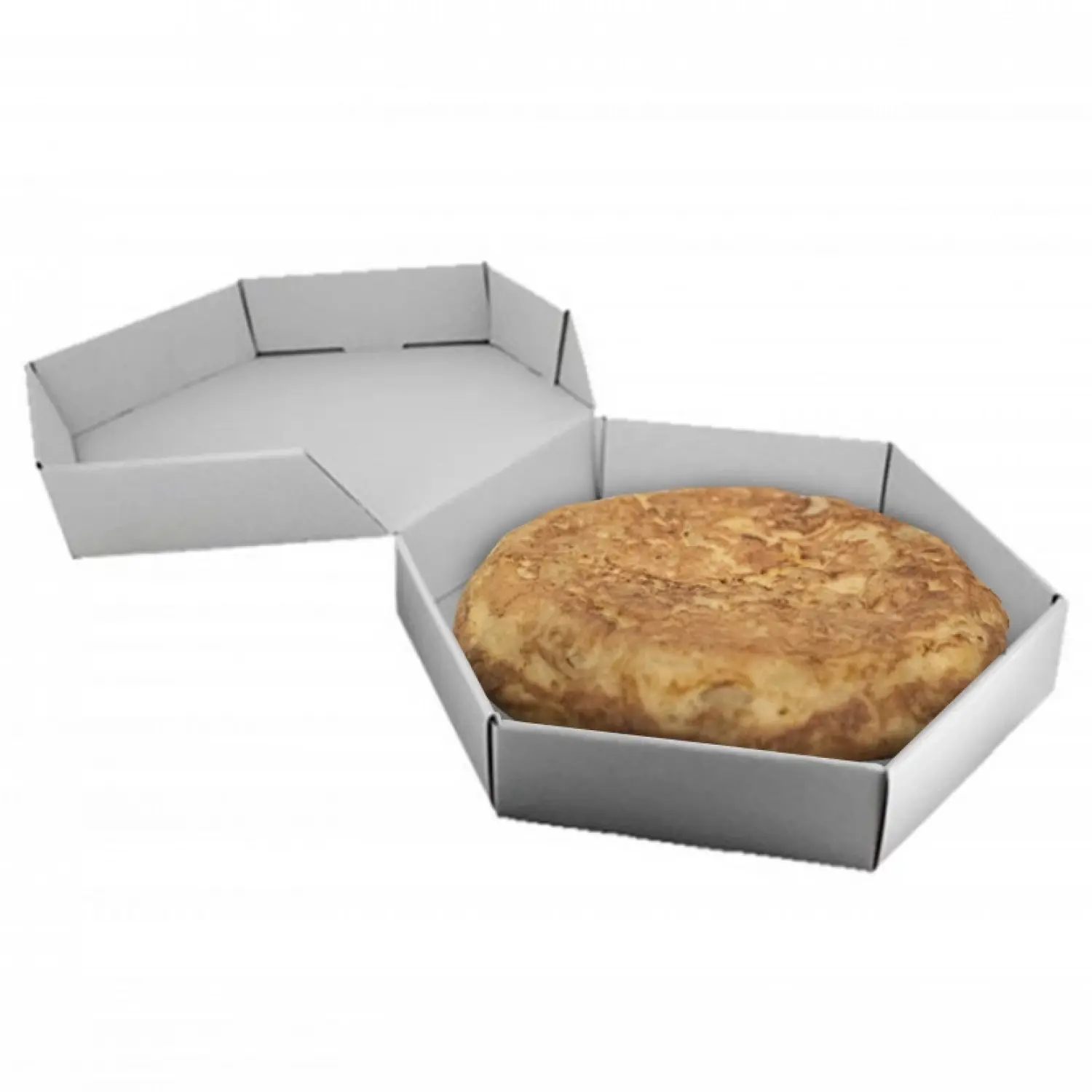 Cajas de cartón blancas para tortilla grande (26Ø)
