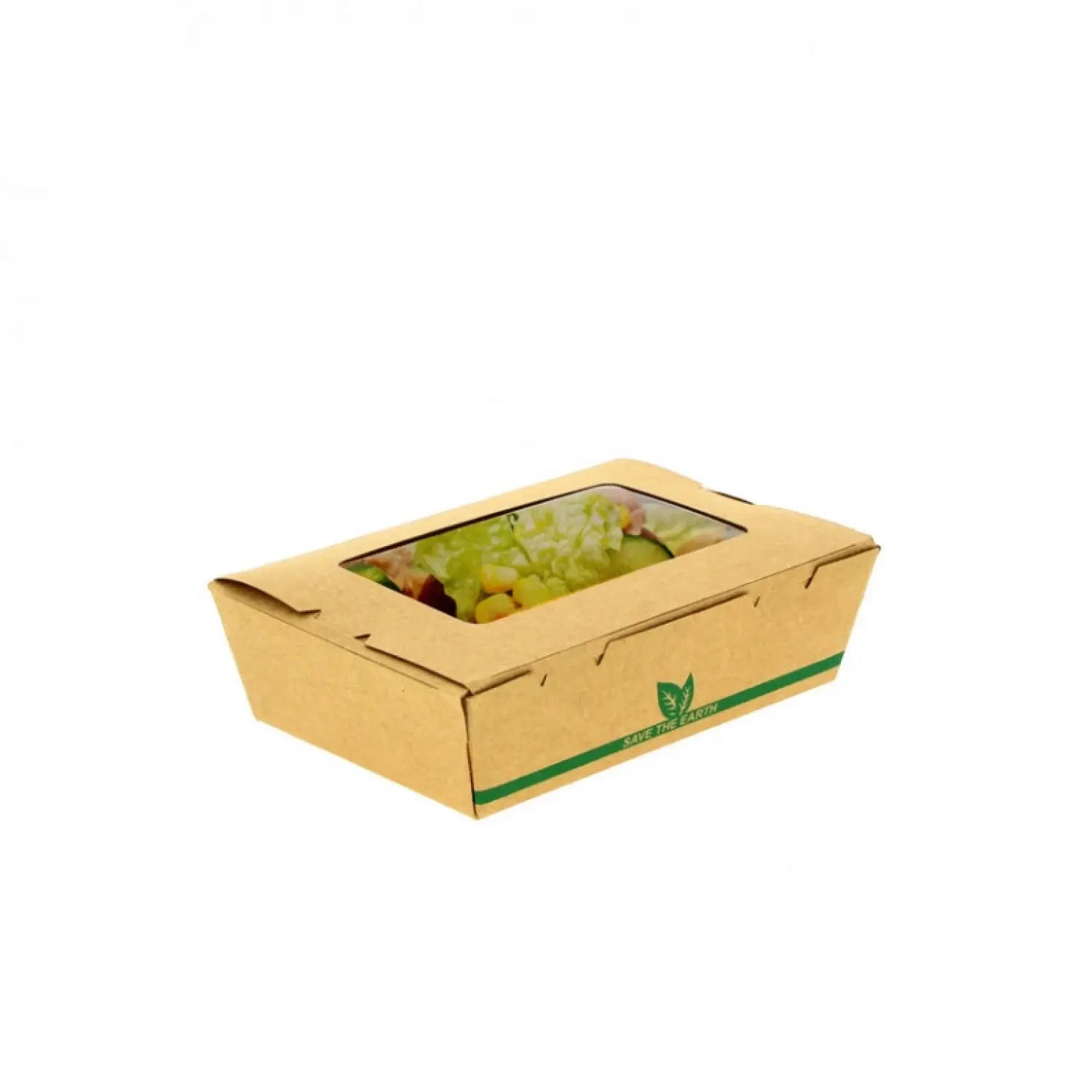 200 unidades. Tigela ECO Kraft com janela (900cc) | Ref: CAM018