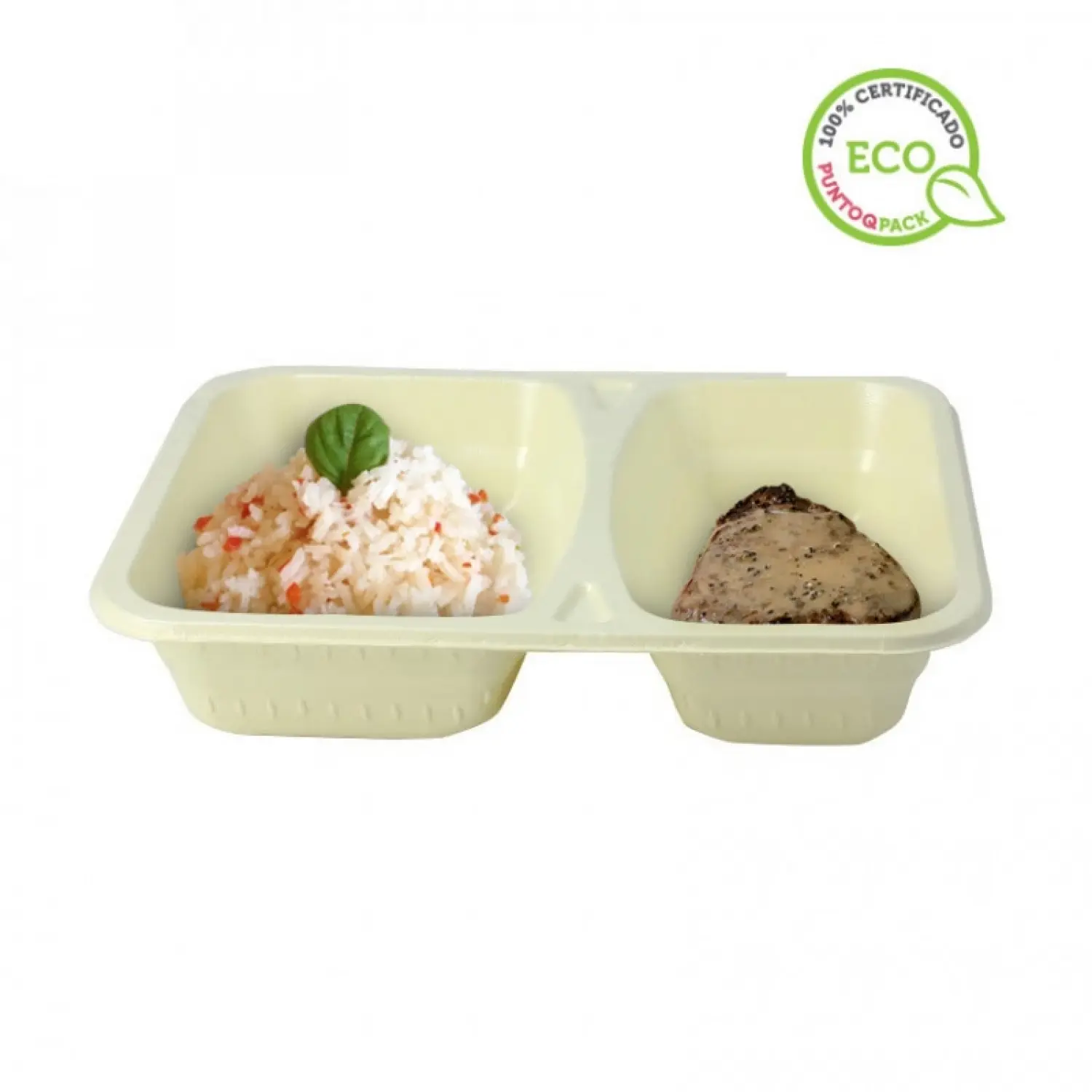 87 Uds. Envases biodegradables celulosa 2 divisiones (640+465cc) | Ref: CPF004