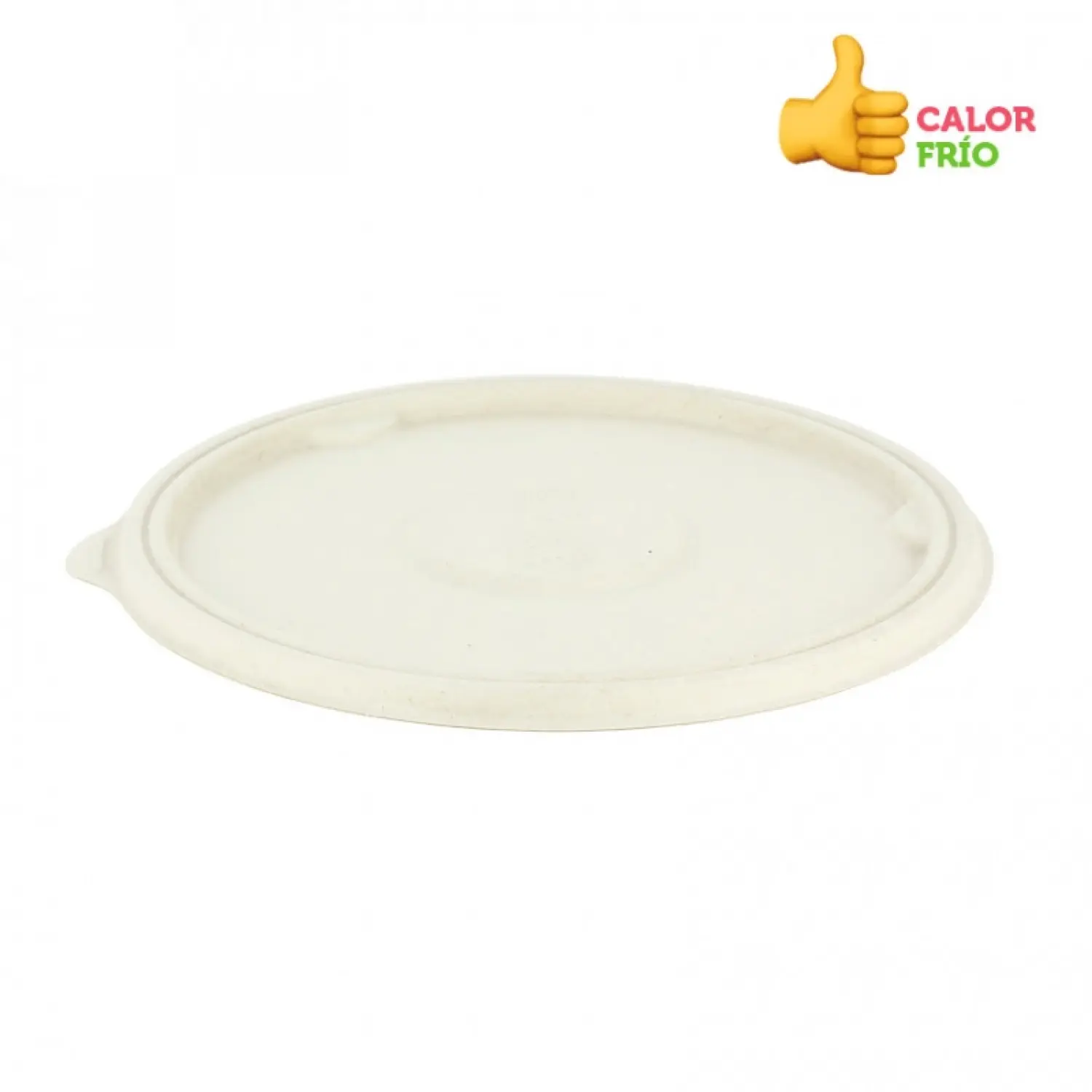 600 unidades. Tampa de fibra para saladeira impermeável BIO ECO 750cc | Ref: CPF017T
