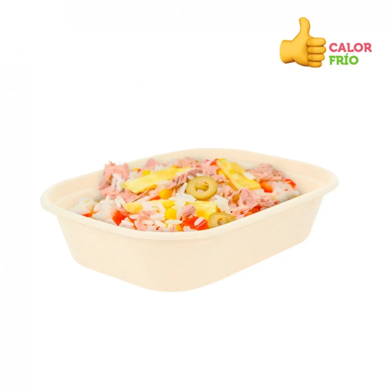 50 Uds. Envases biodegradables de fibra kraft 1100cc | Ref: CPF020