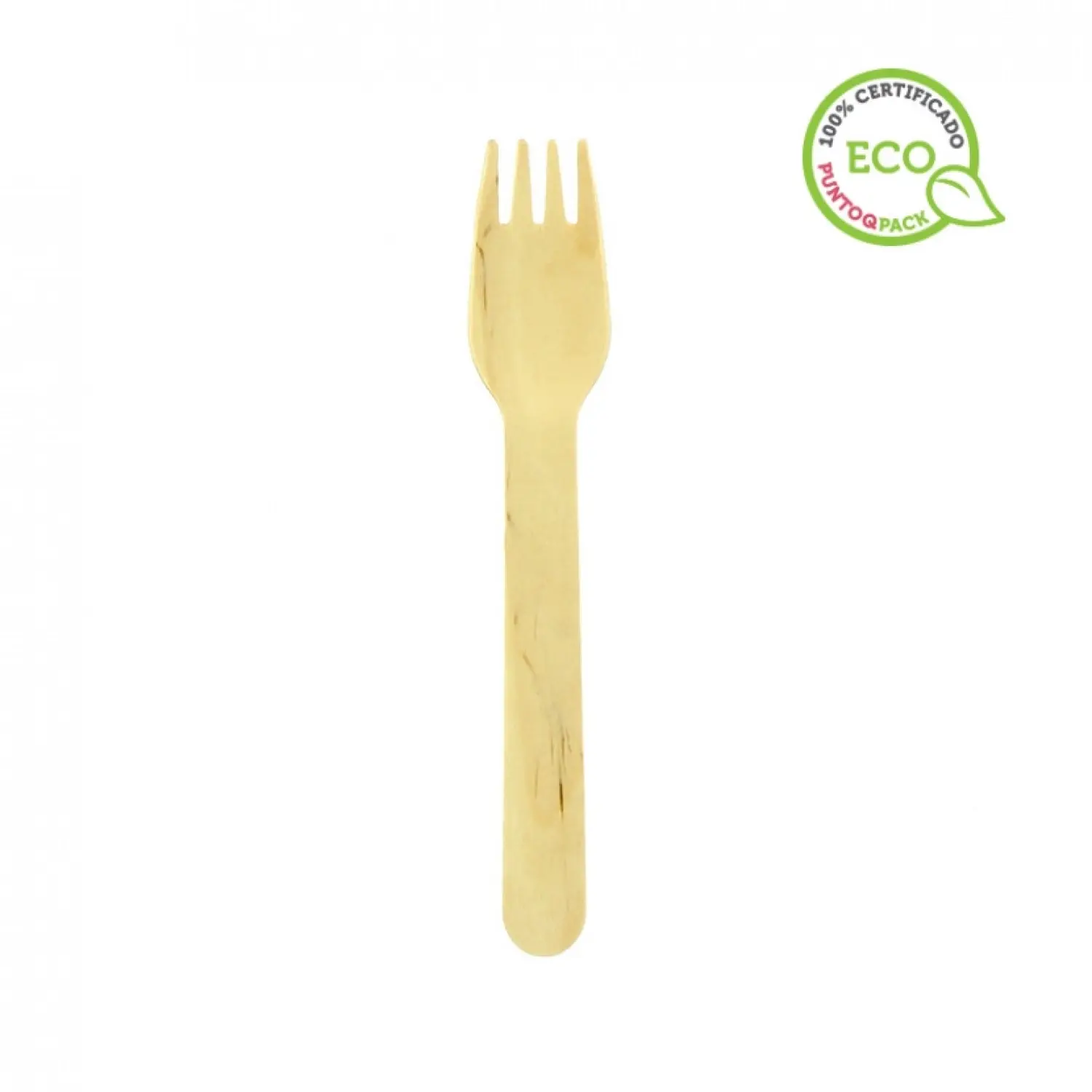 100 Uds. Tenedores desechables de madera 16 cm | Ref: CUB001MAD