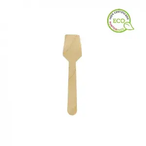 100 Uds. Cucharilla de helado de madera (9,5cm) | Ref: CUB022