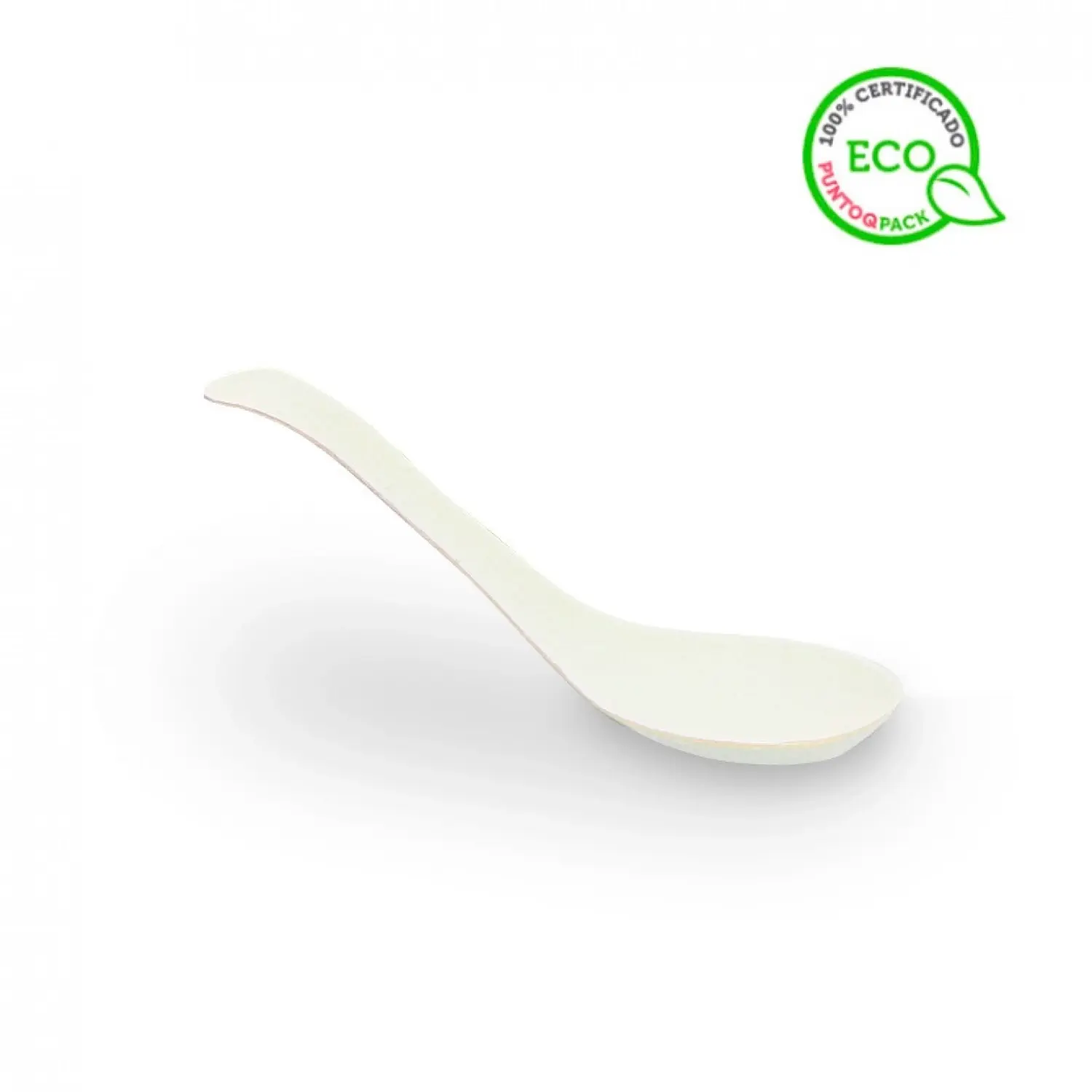 50 Uds. Cuchara sopera de fibra blanca (12cm) | Ref: CUB039