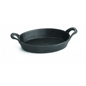 Cazuelita miniatura ovalada 710 ml 21,5 x 15,5 x 6,5 cm 27 cm Ø con asa