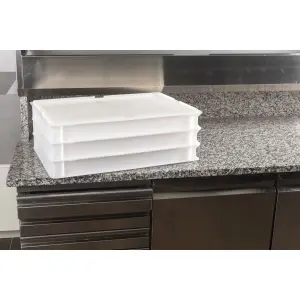 CAJA PARA MASA DE PIZZA 60 x 40 x 9,5 cm Blanco (No incluye tapadera)
