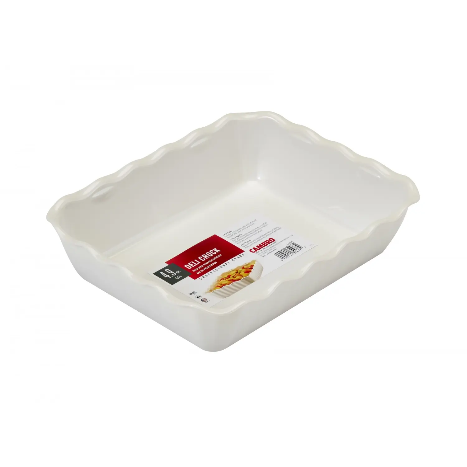 ENSALADERA FUENTE rectangular 4,6 L 26,5 x 33,5 x 8 cm Blanco