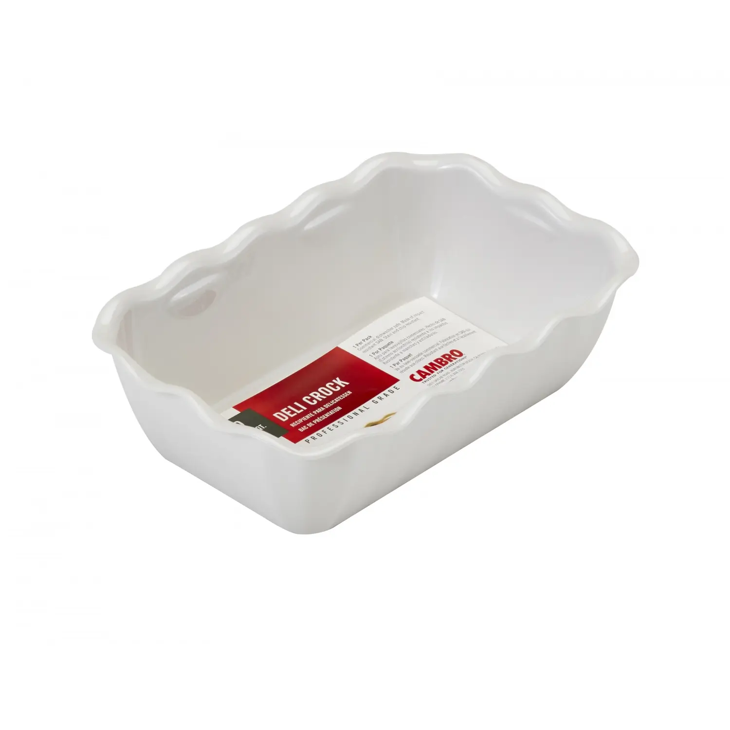 ENSALADERA FUENTE rectangular 2 L 17,5 x 26 x 8 cm Blanco