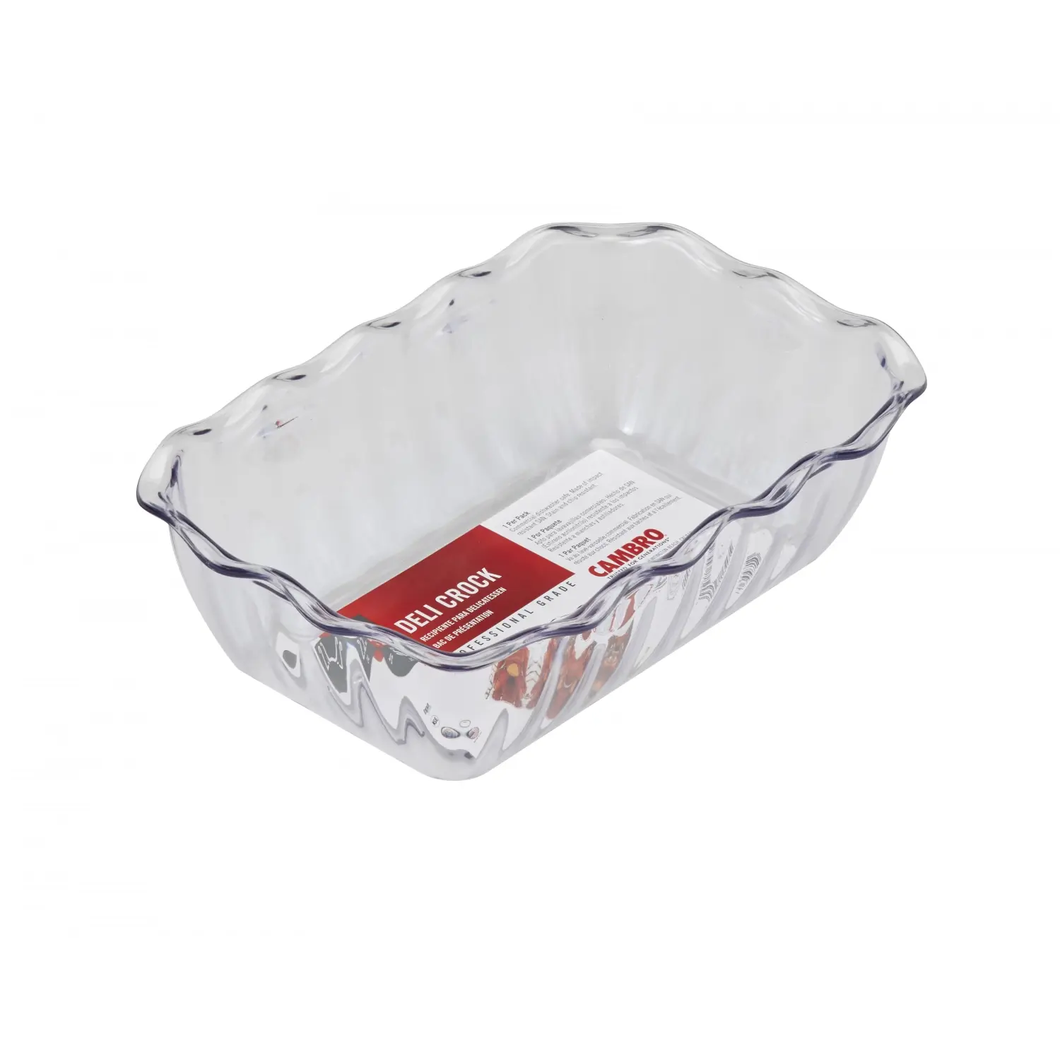 ENSALADERA FUENTE rectangular 2 L 17,5 x 26 x 8 cm Transparente