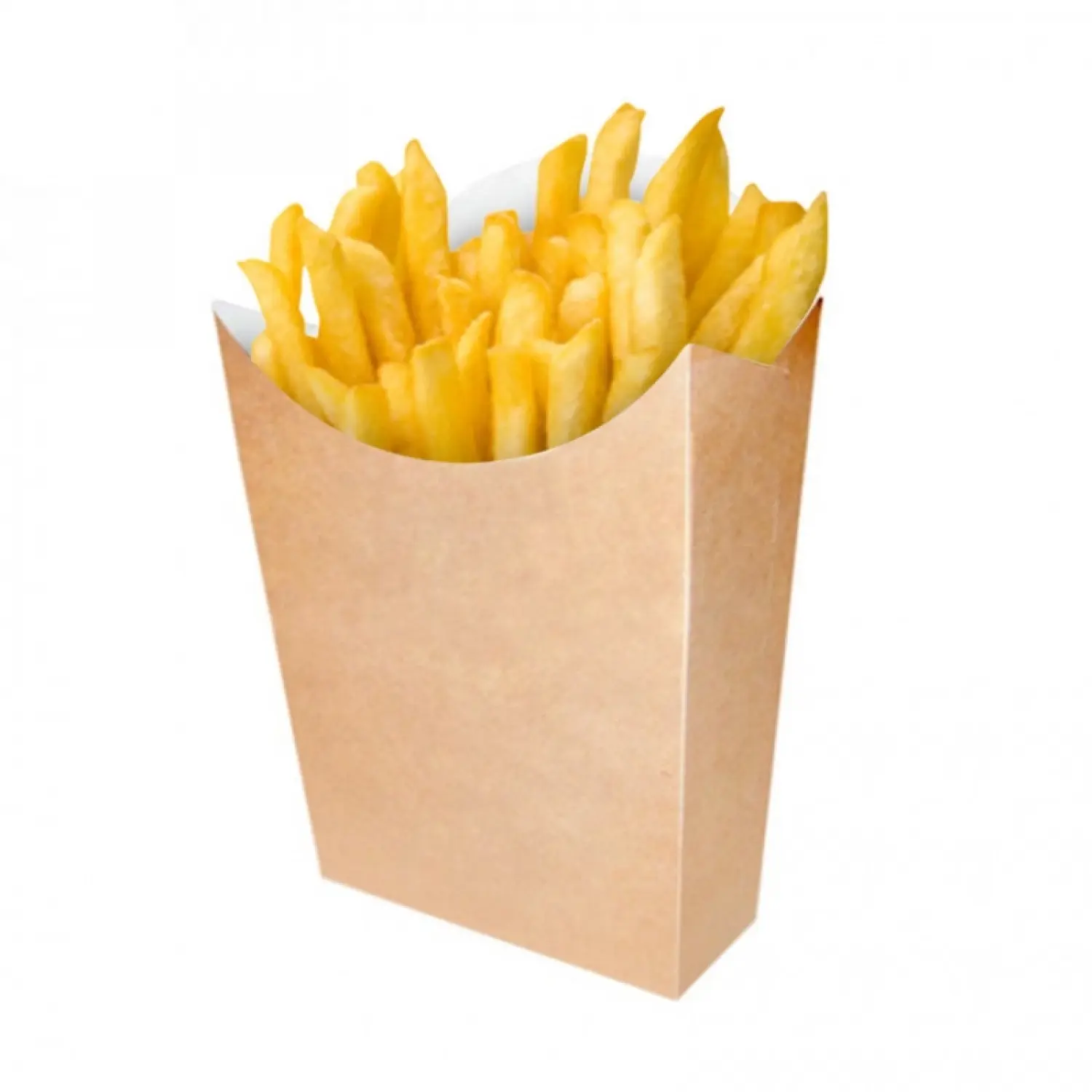 500 unidades. Caixa de papelão Kraft média para batatas fritas | Ref: EG0006K