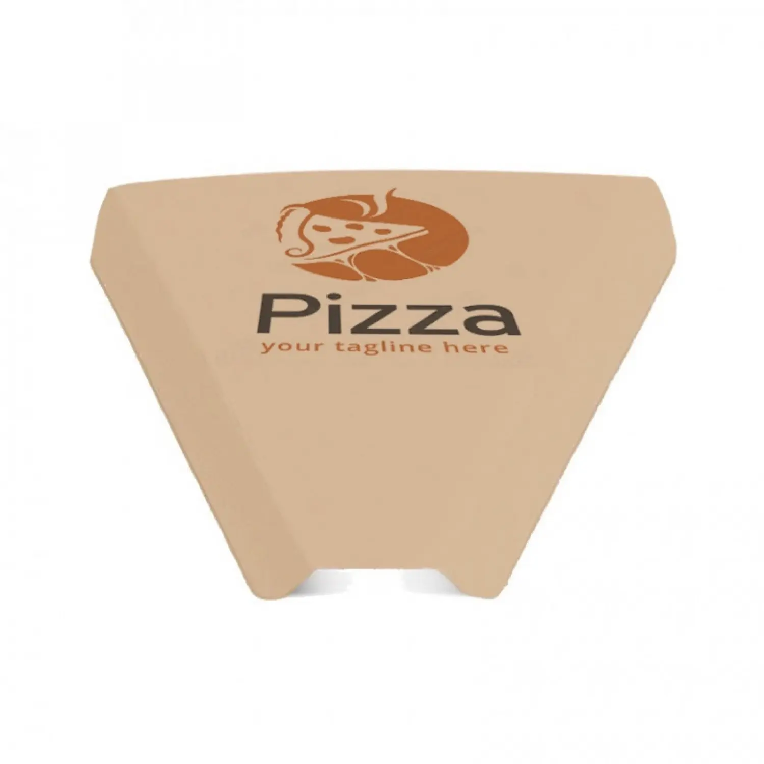 Cuñas para pizza porção Kraft (22,2x19x2,4cm) Personalizada : Dimensões - 1 Cara|22,2x19x2,4cm