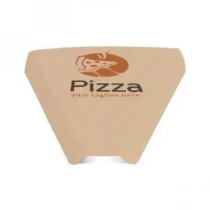 Cuñas para pizza porção Kraft (22,2x19x2,4cm) Personalizada : Dimensões - 1 Cara|22,2x19x2,4cm
