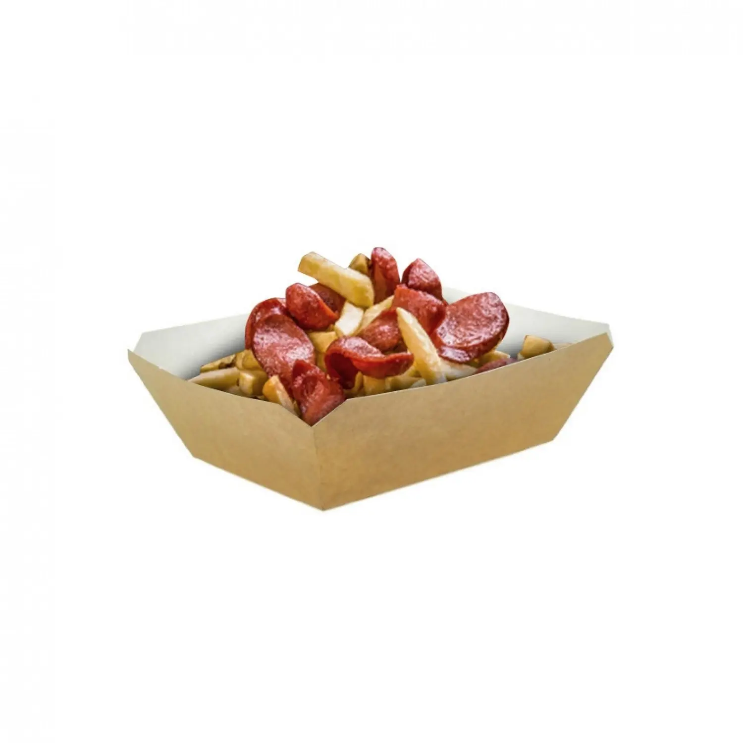 1000 Uds. Barquetas de cartón kraft para fritos 250ml | Ref: EG0031K
