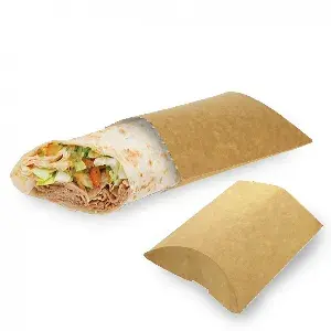 500 unidades. Caixa de papelão kraft para sanduíche, wrap e cachorro-quente | Ref: EG0033K