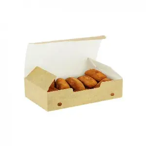 50 Uds. Cajas para fritos medianas kraft con ventilación | Ref: EG0042K