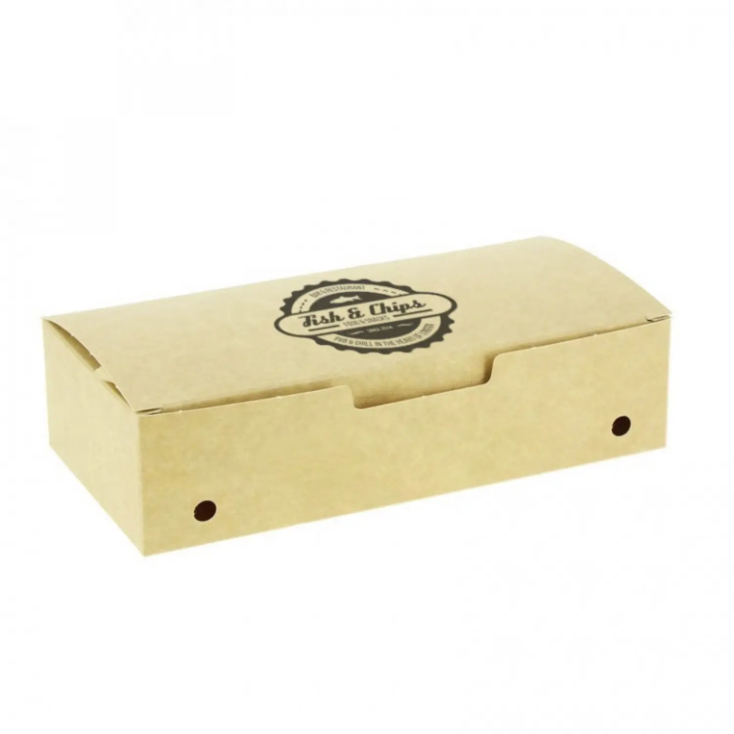 Caja para fritos ande automontable neo kraft (20x10x5cm) Personalizado : Dimensiones - 1 Cara|20x10x5cm