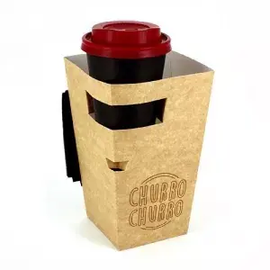 Embalagem para churros e copo de chocolate kraft (7,8x7,8x18cm)