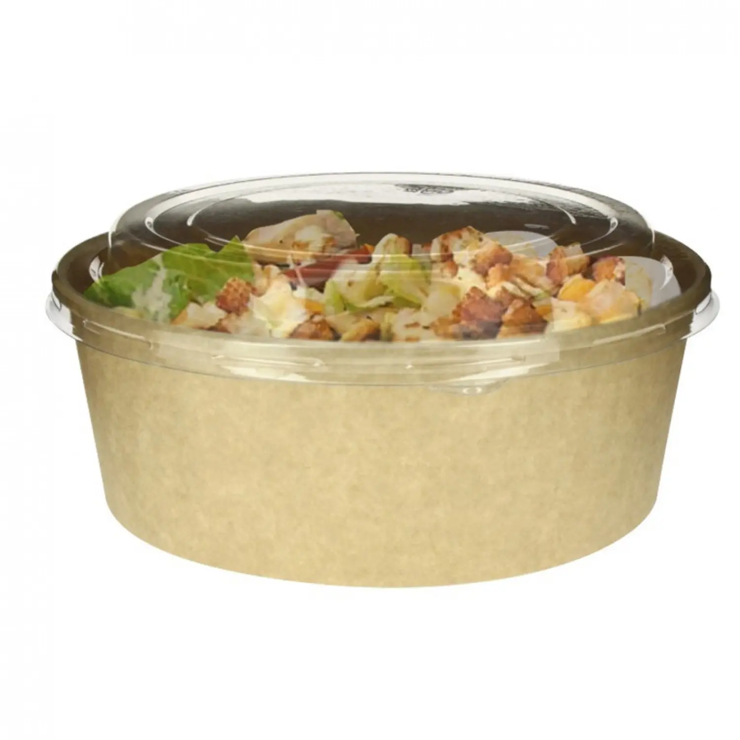 200 Uds. Ensaladera de cartón kraft con tapa (1200cc) | Ref: ENS007K