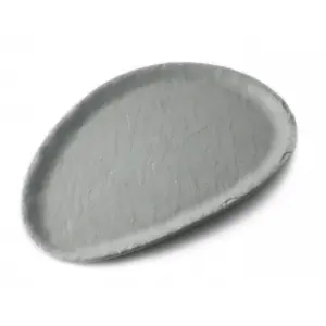 Plato ovalado pequeño 25 x 15 x 1,5 cm Gris ADRIER (Pack de 12 unidades)