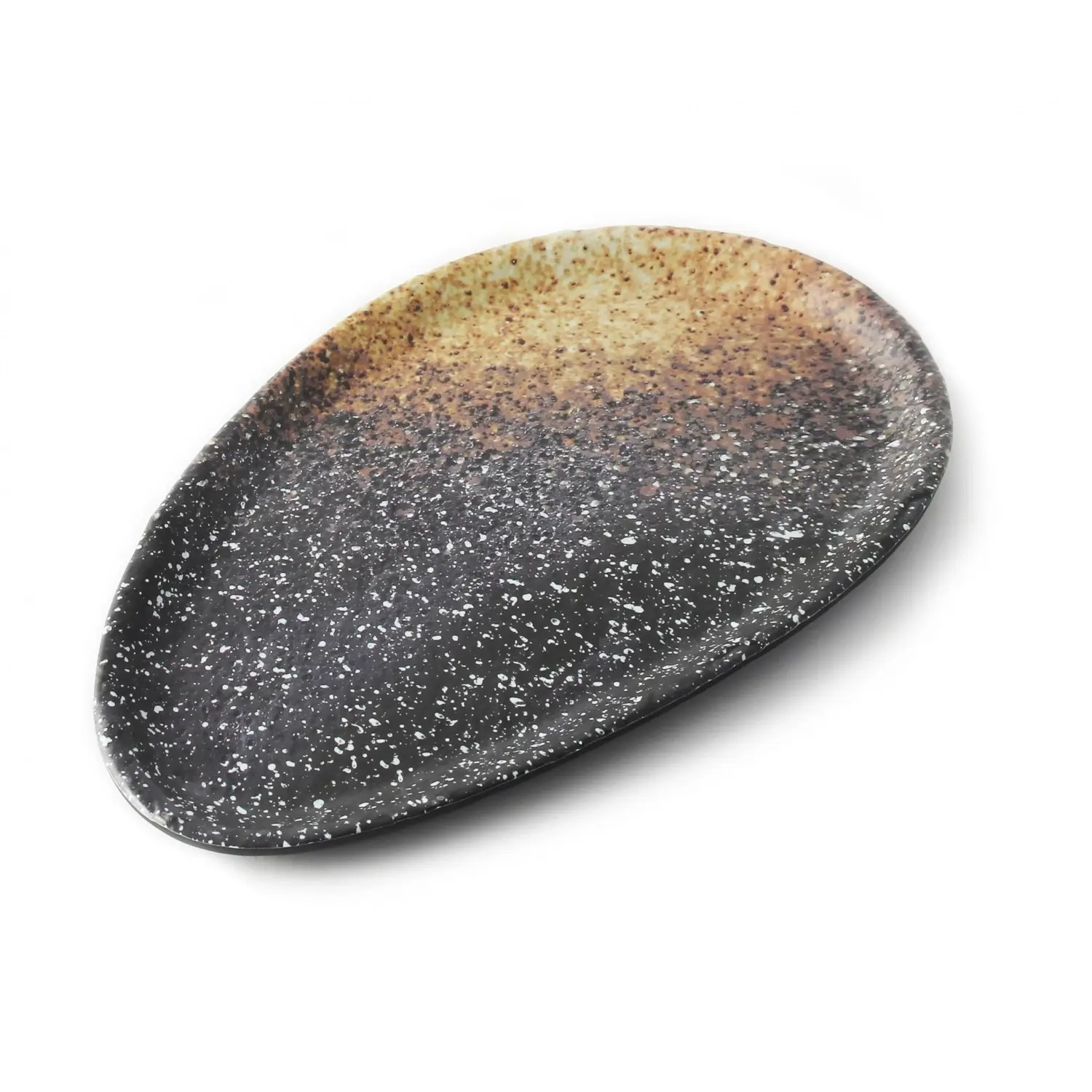 Plato ovalado pequeño 25 x 15 x 1,5 cm Lava (Pack de 12 unidades)