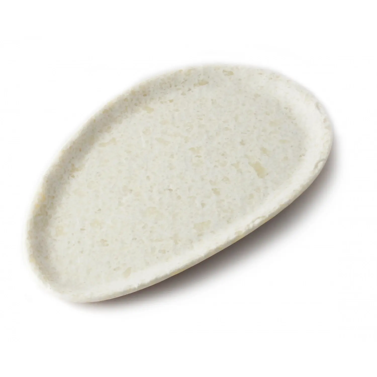 Plato ovalado pequeño 25 x 15 x 1,5 cm Blanco mármol (Pack de 12 unidades)