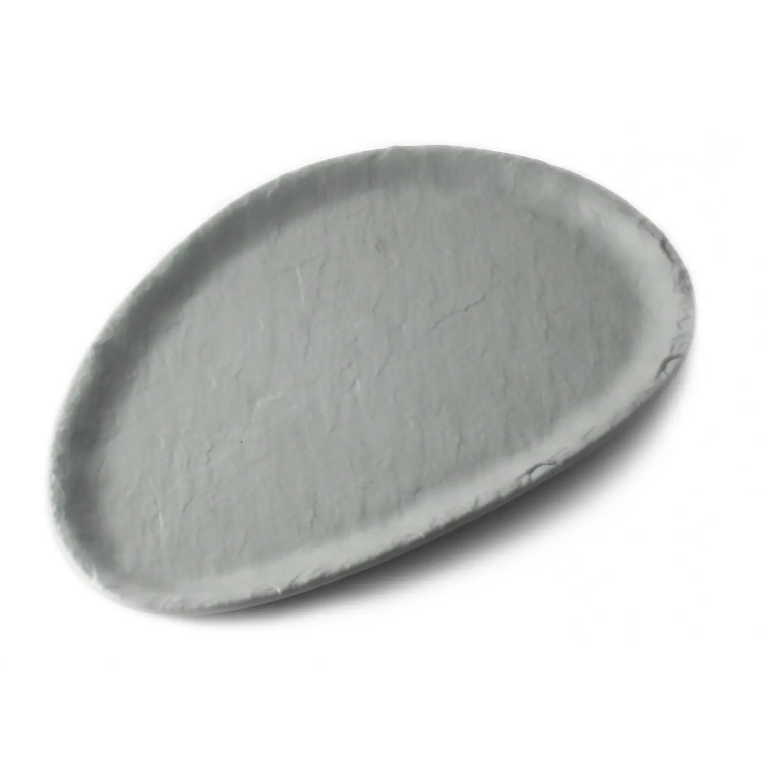 Plato ovalado mediano 30 x 20 x 1,8 cm Gris ADRIER (Pack de 6 unidades)