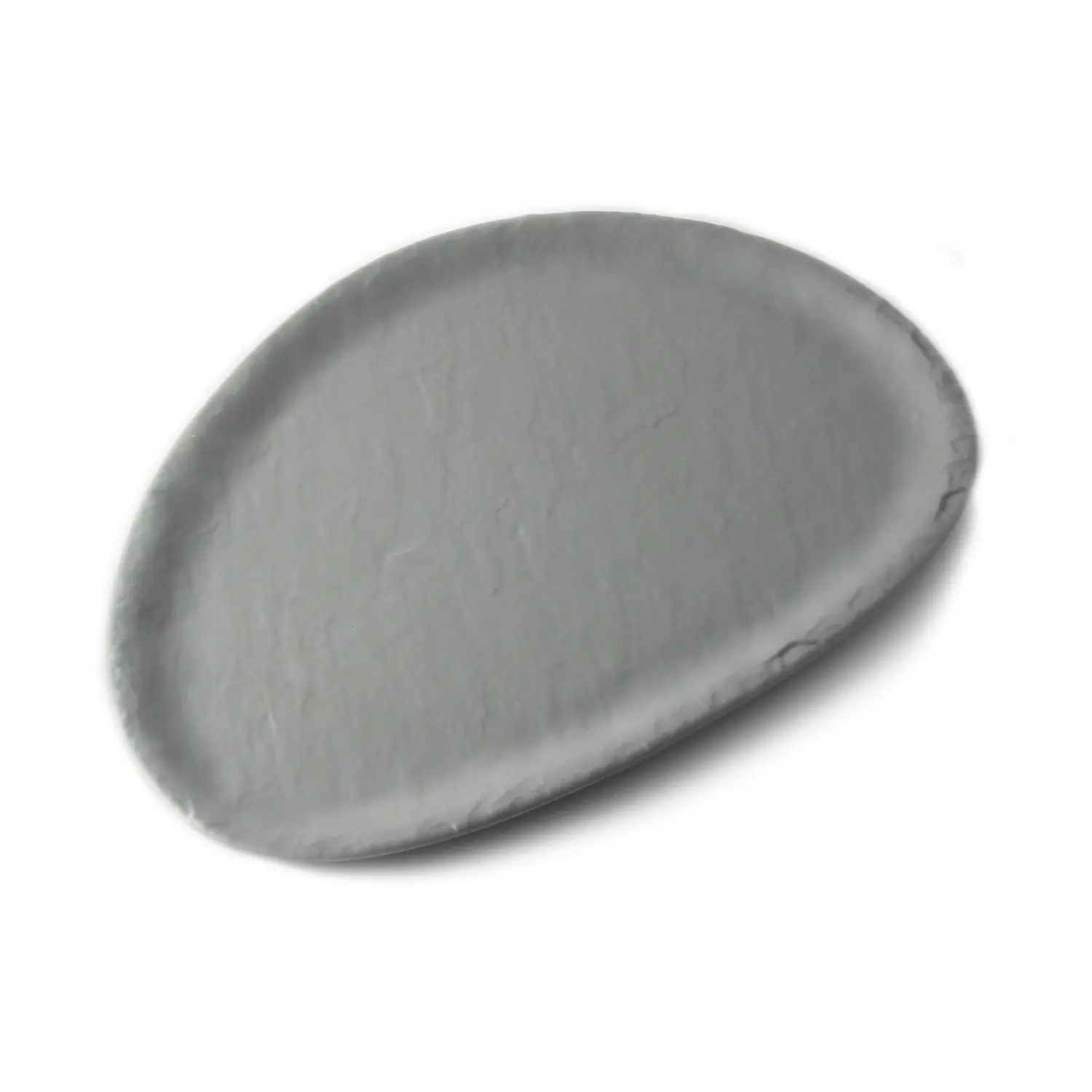 Plato ovalado grande 35 x 25 x 1,5 cm Gris ADRIER (Pack de 6 unidades)