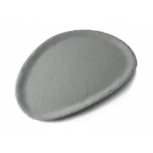 Plato ovalado grande 35 x 25 x 1,5 cm Gris ADRIER (Pack de 6 unidades)
