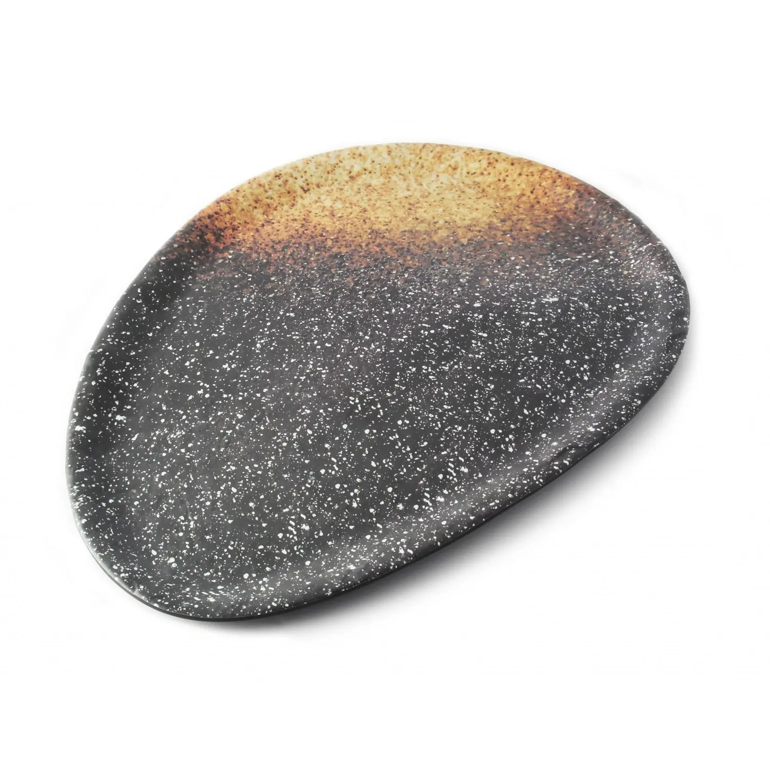 Plato ovalado grande 35 x 25 x 1,5 cm Lava (Pack de 6 unidades)