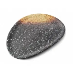 Plato ovalado grande 35 x 25 x 1,5 cm Lava (Pack de 6 unidades)