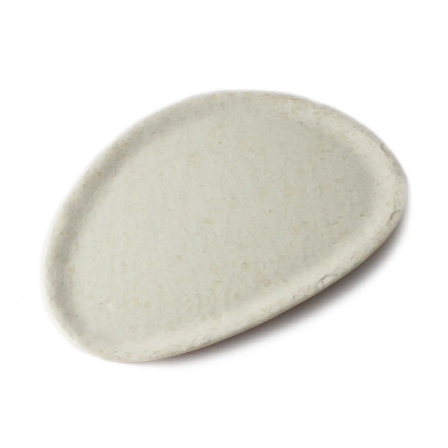 Plato ovalado grande 35 x 25 x 1,5 cm Blanco mármol (Pack de 6 unidades)