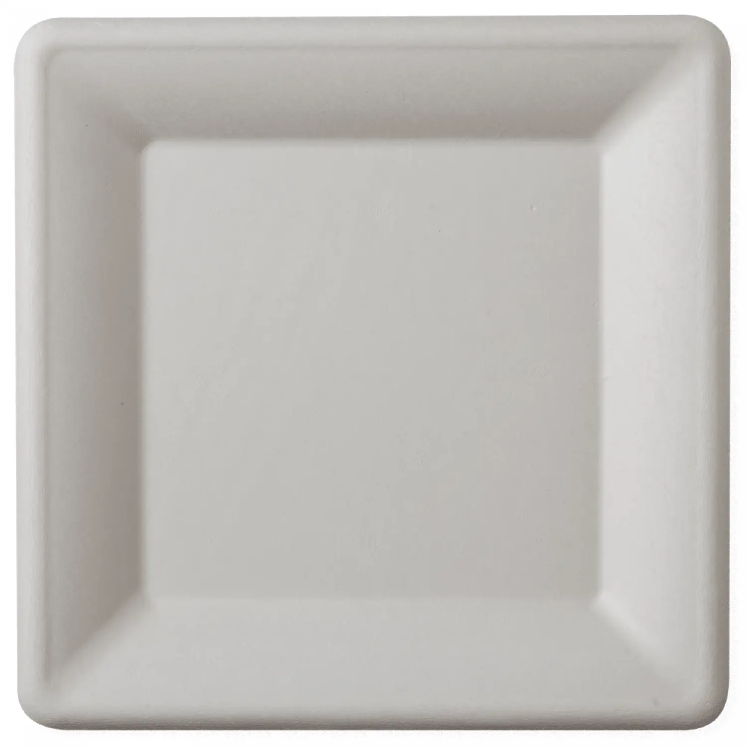Farfurii trestie patrate albe 25 cm 50 buc