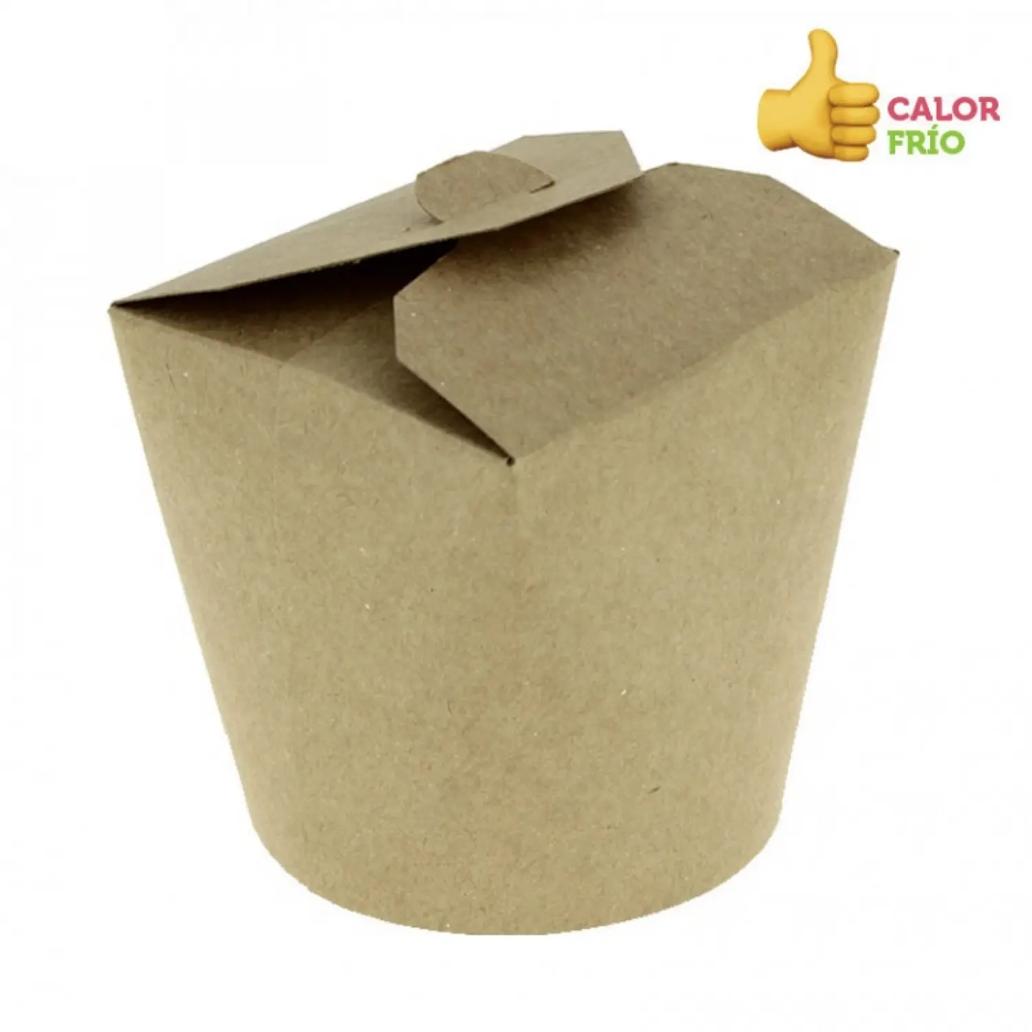 500 Uds. Envases para comida oriental de cartón kraft con tapa (750cc) | Ref: FB0750K