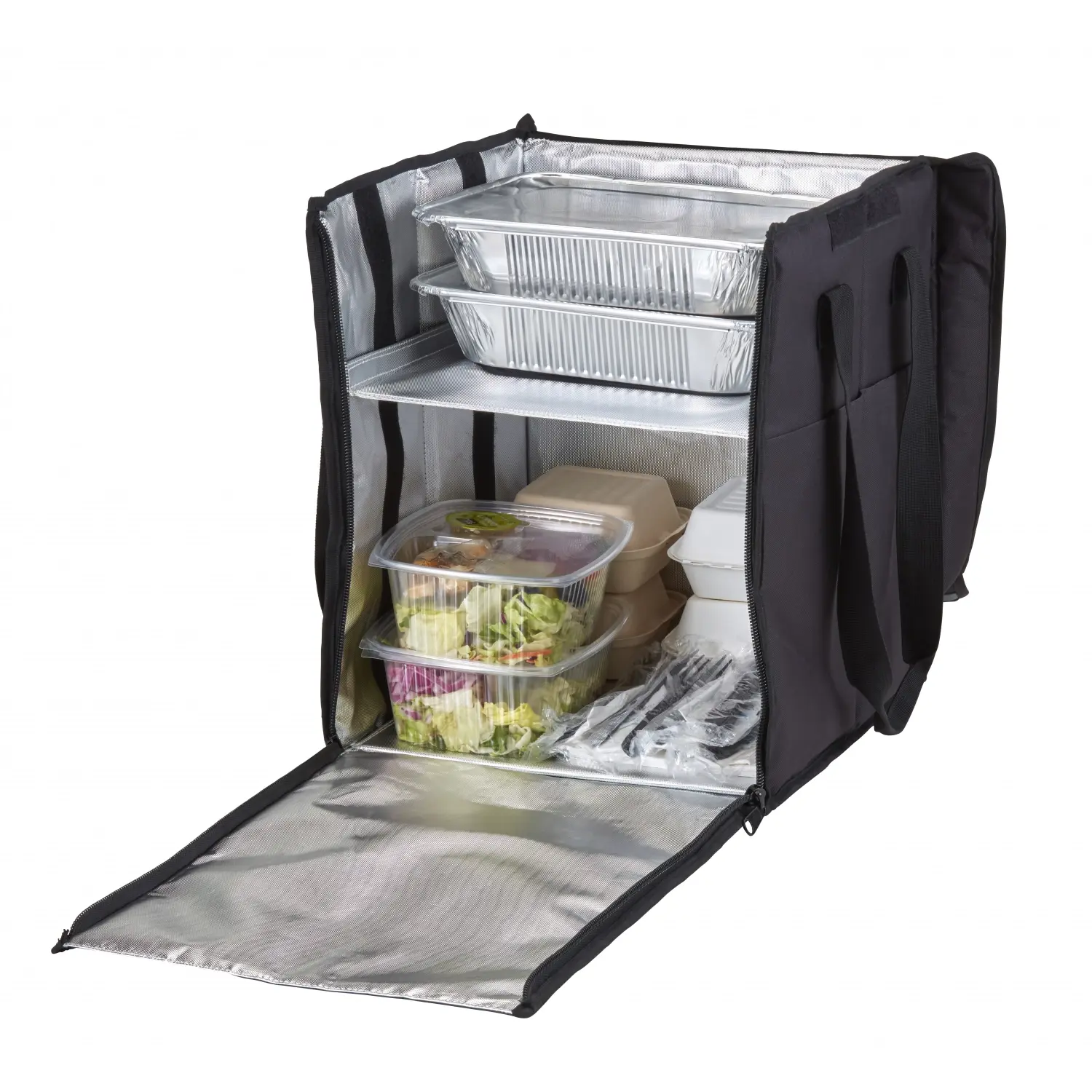 MOCHILA PREMIUM ISOTÉRMICA para DELIVERY grande 38,1 x 35,5 x 43,2 cm Negro