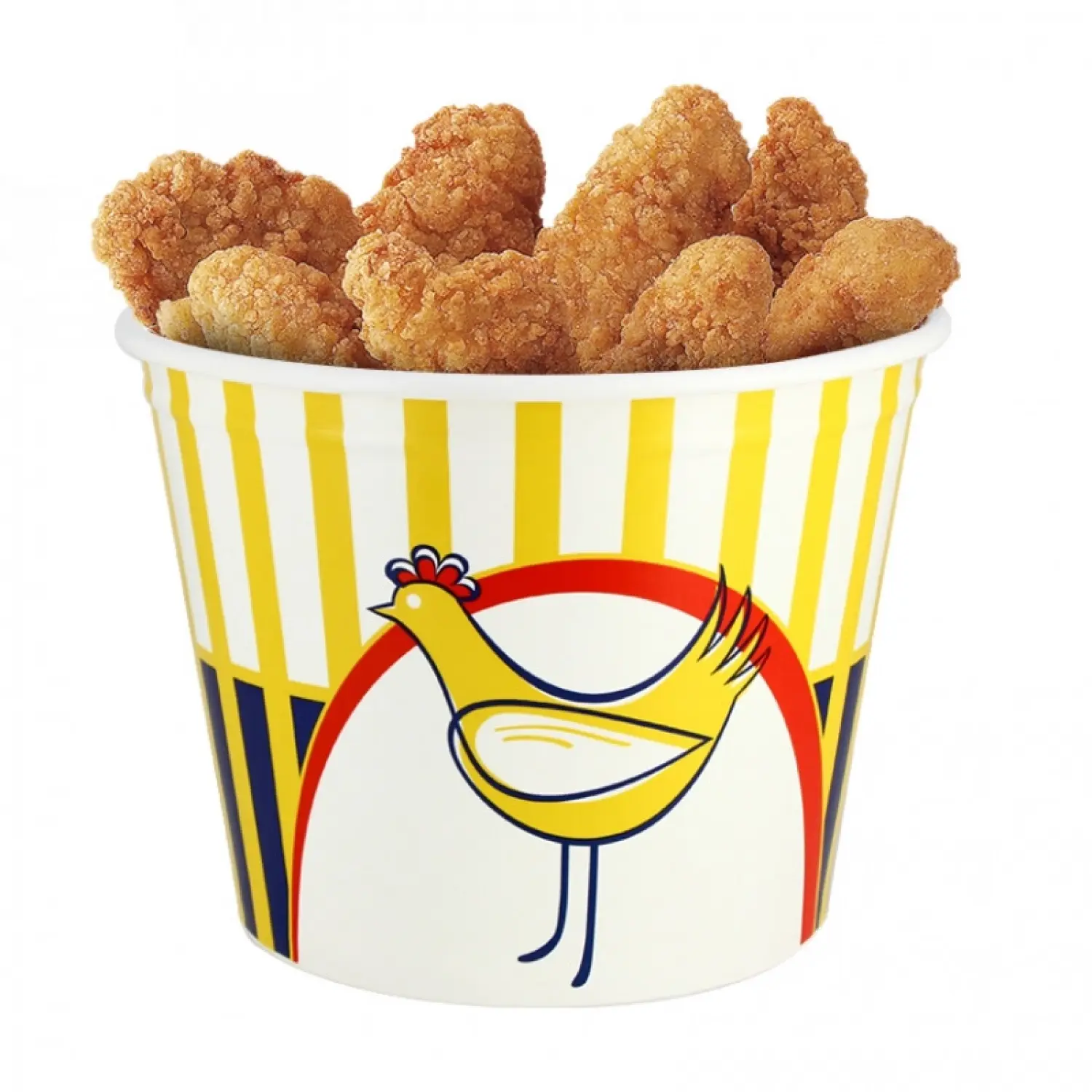 240 Uds. Cubos de pollo frito con tapa dibujo amarillo (4500cc) | Ref: GDP178.66