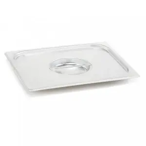 Tapa normal GN 2/3 de acero inoxidable. Tamaño 32,5 x 35,4 cm.