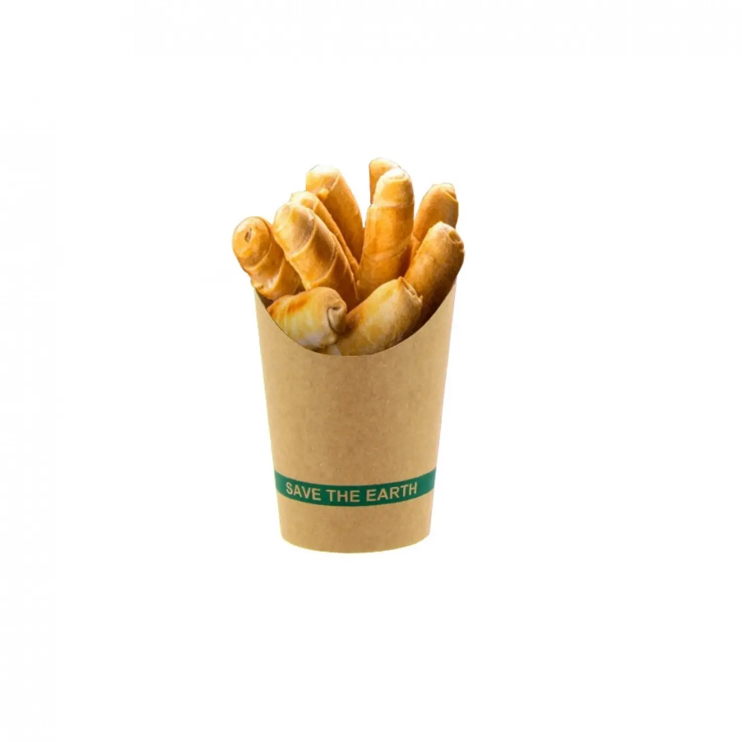 50 Uds. Vaso cartón kraft para gofre, fritos y wrap (8 Oz) | Ref: GOF001