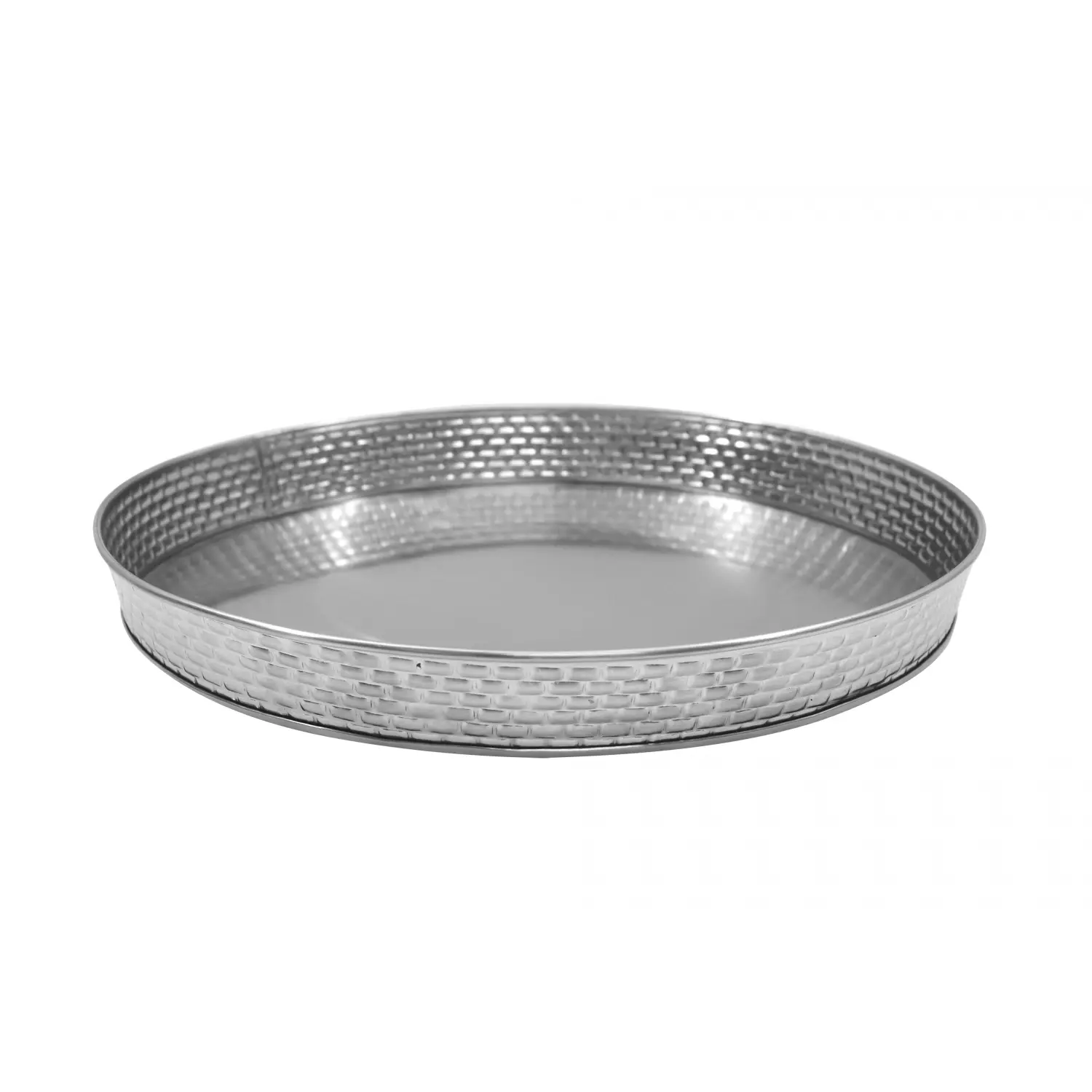 Bandeja redonda. Textura de ladrillos 1,5 L 27,5 x 27,5 x 4 cm Acero inoxidable