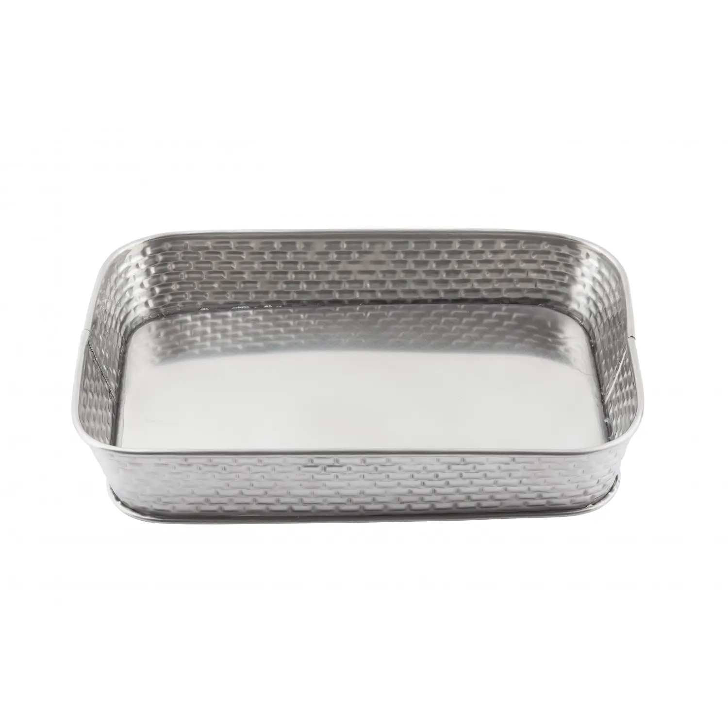 Bandeja rectangular. Textura de ladrillos 1,5 L 25 x 17 x 4,5 cm Acero inoxidable