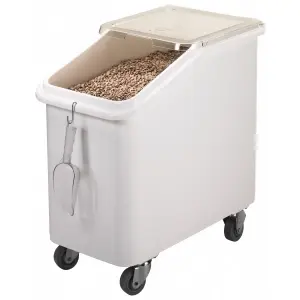 CARRO ALIMENTARIO PARA INGREDIENTES y PRODUCTOS A GRANEL con tapa inclinada 102 L 75 x 42 x 71 cm Blanco