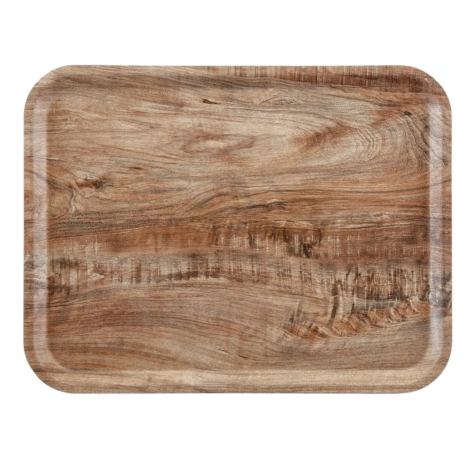 BANDEJA MADEIRA rectangular laminada de superficie antideslizante 36 x 46 cm Texturizado Olivo claro