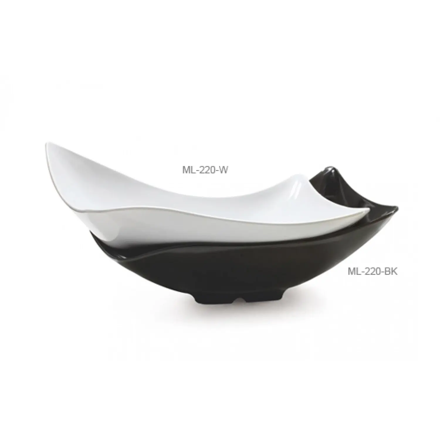 Ensaladera rectangular ondeada 1,8 L 32 x 11,2 x 12,6 cm Negro