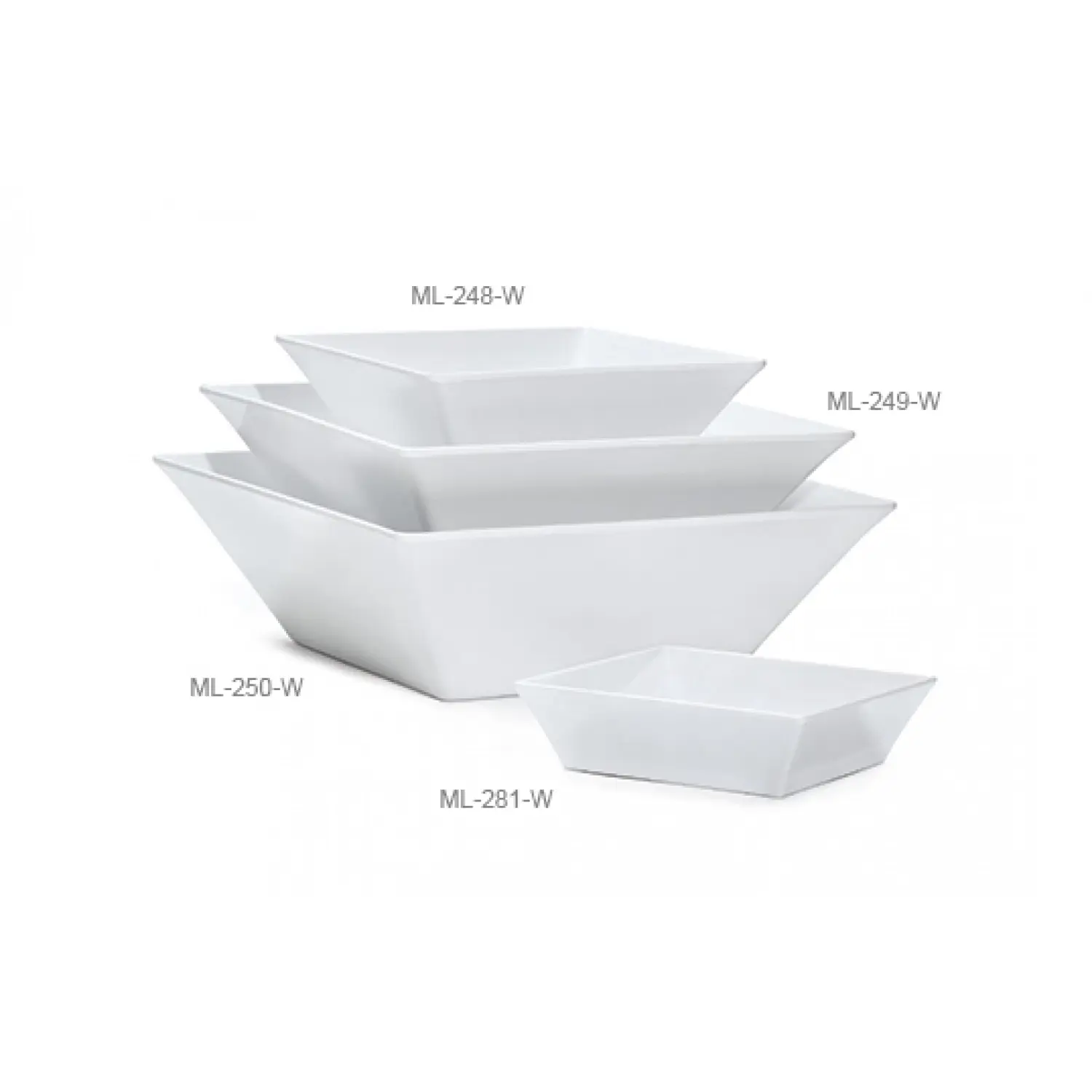 Ensaladera cuadrada 5,4 L 30,5 x 30,5 x 12,7 cm Blanco