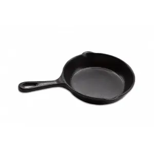 Sartén pequeña con asa 17 cm de Ø x 3,6 cm de alto (25,5 cm con asa) Negro mate (Pack de 8 unidades)