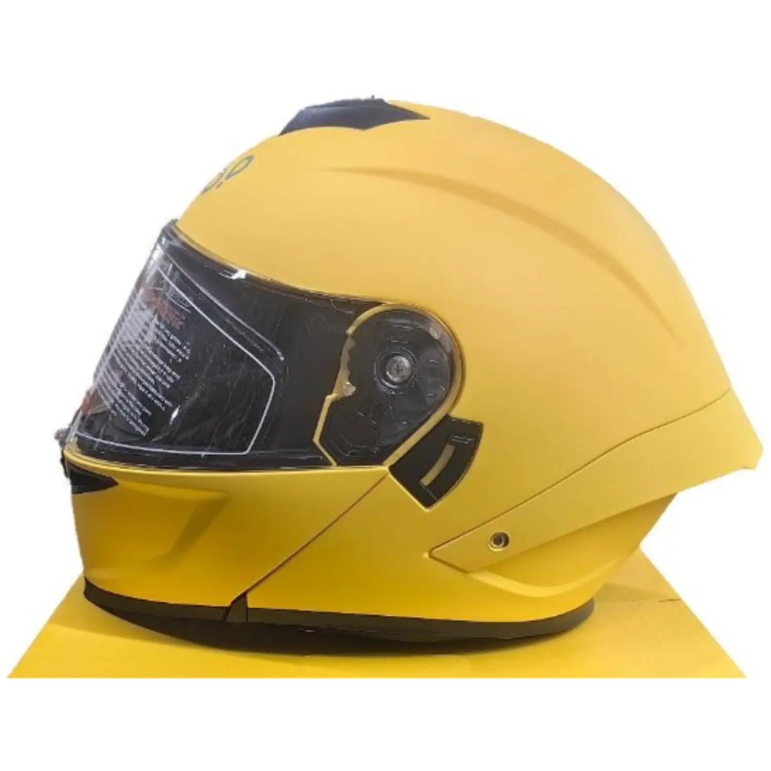 Casco de moto abatible Glovo con Visera Solar