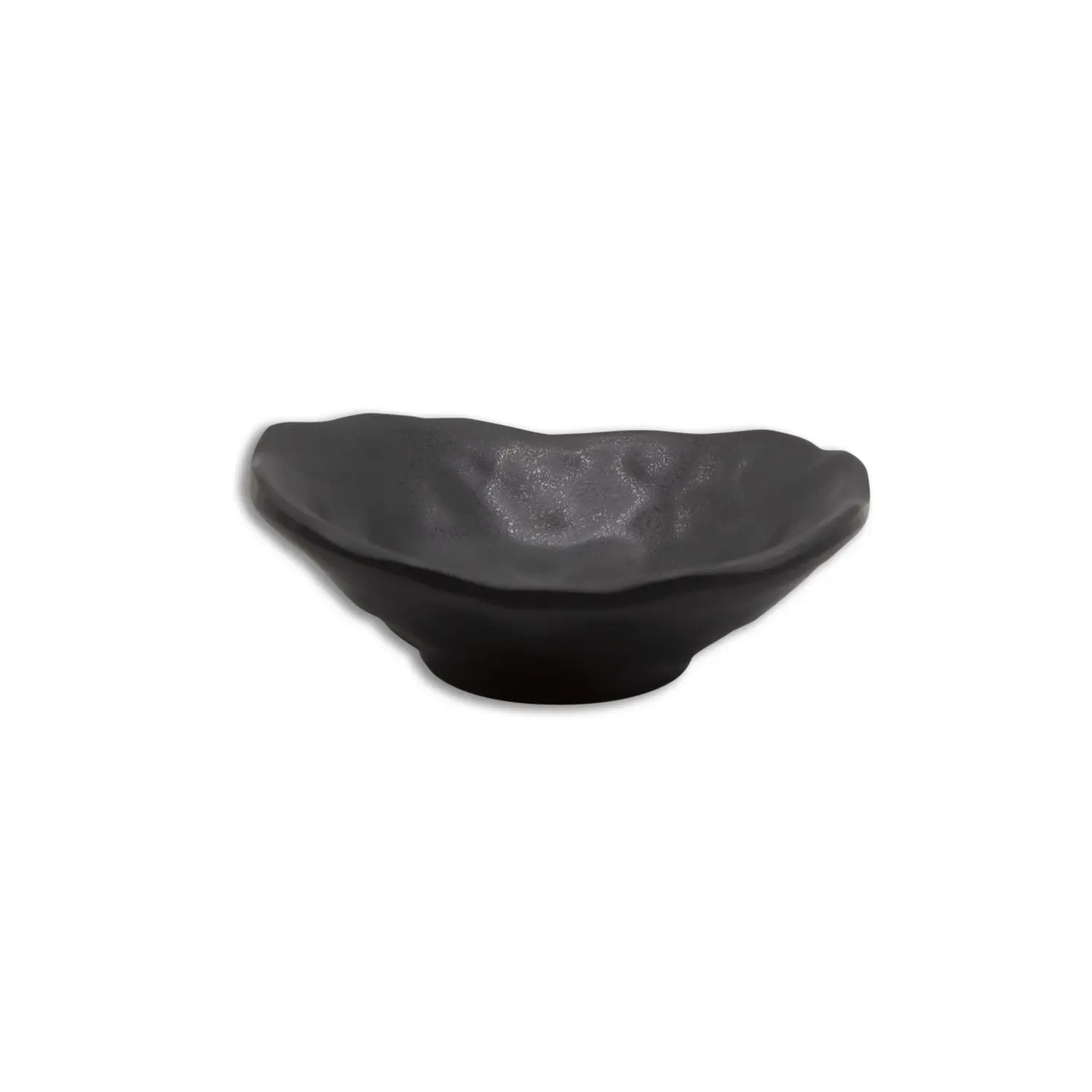Platillo oval pequeño 8,9 x 8 x 3 cm Negro mate (Pack de 24 unidades)